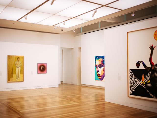 an installation view inside the National Portrait Gallery, Canberra