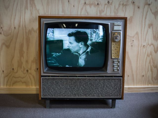 a vintage television at National Film and Sound Archive of Australia
