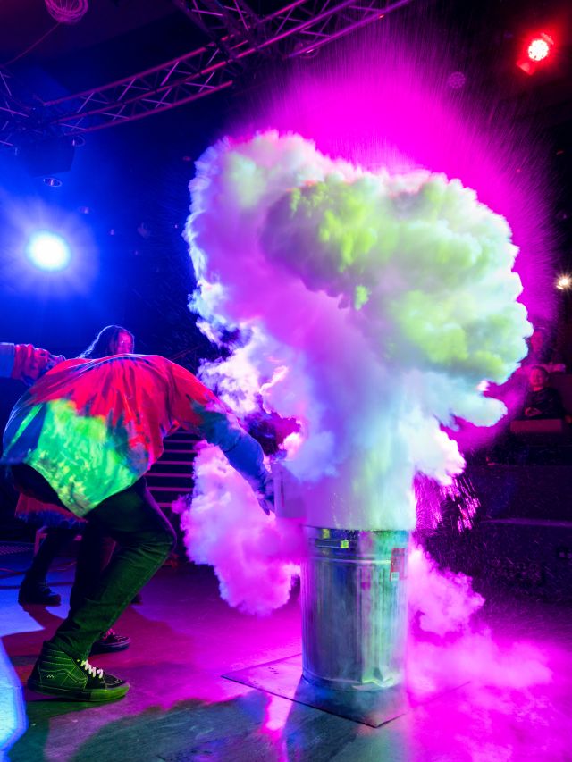 a liquid nitrogen show at Questacon