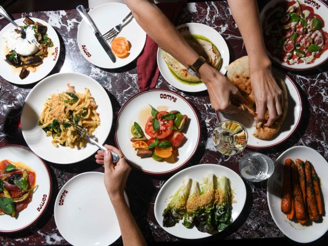 share plates at Compa