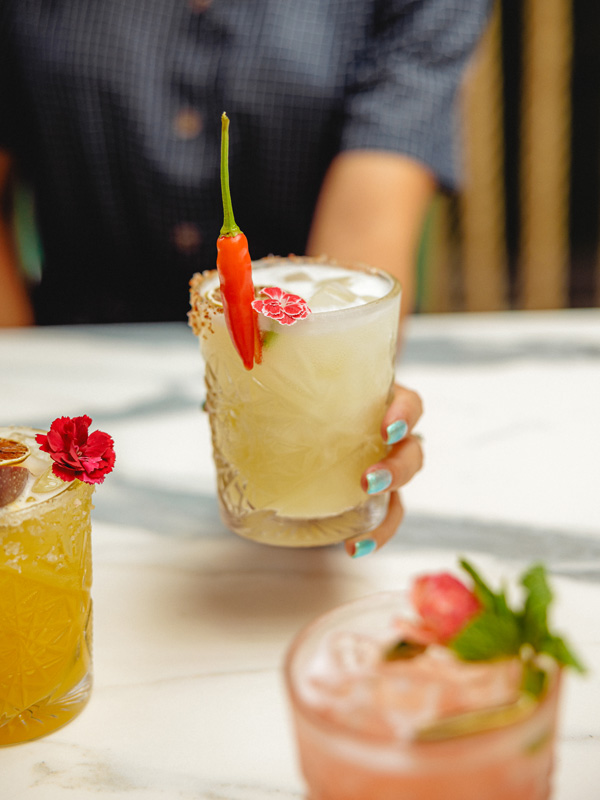 a spicy margarita at Garden Kitchen & Bar, Broadbeach, Gold Coast bars