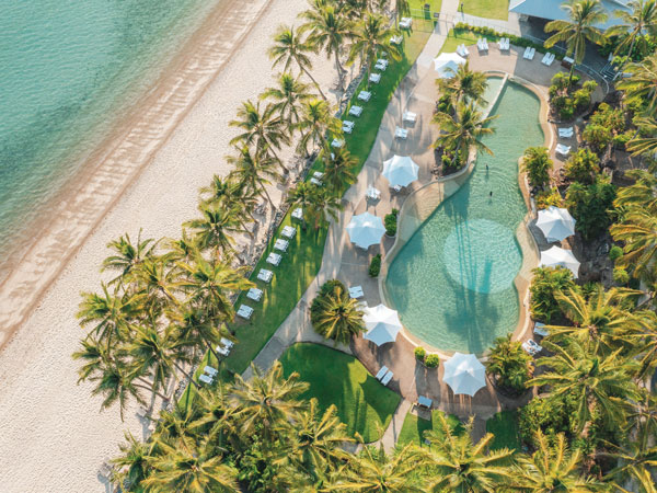 an aerial view of Bougainvillea Pool on Catseye Beach