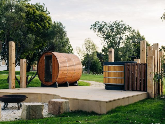 Leighton House sauna
