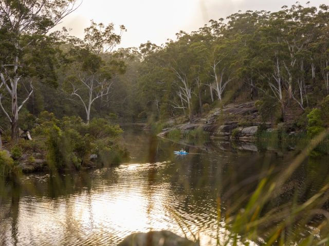 a scenic view of Lake Parramatta