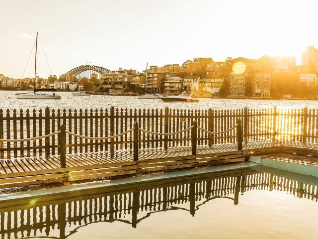 sunrise over MacCallum Pool, Cremorne