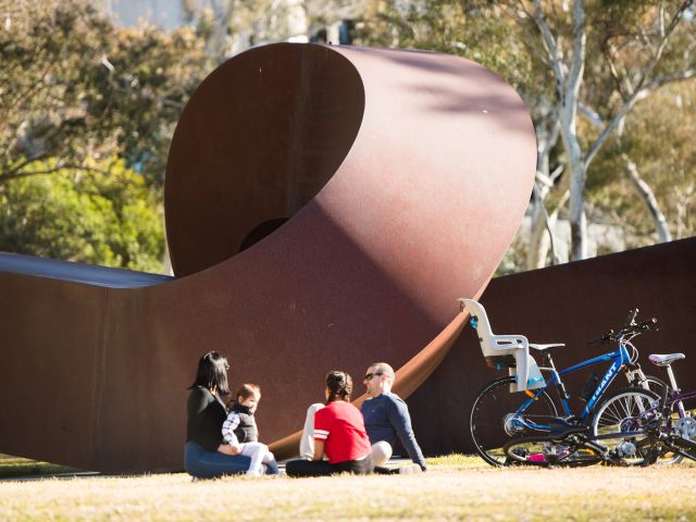 the sculpture garden at the National Gallery of Australia