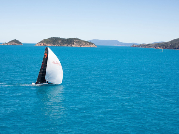 a yacht sailing during the Hamilton Island Race Week