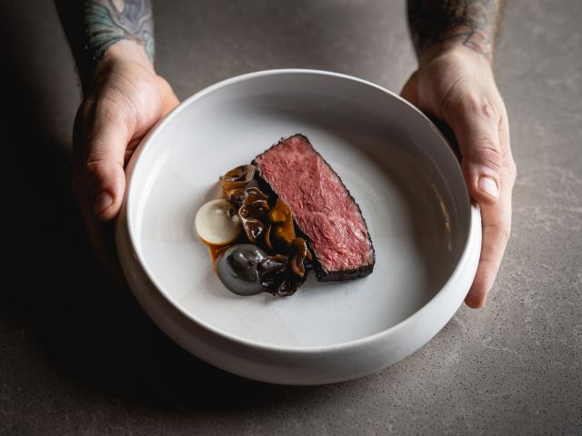 a steak dinner at Exhibition, Brisbane