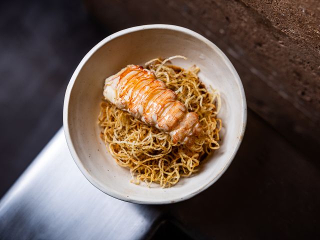 the Moreton Bay bug sayadieh at Gerard’s Bistro, Fortitude Valley