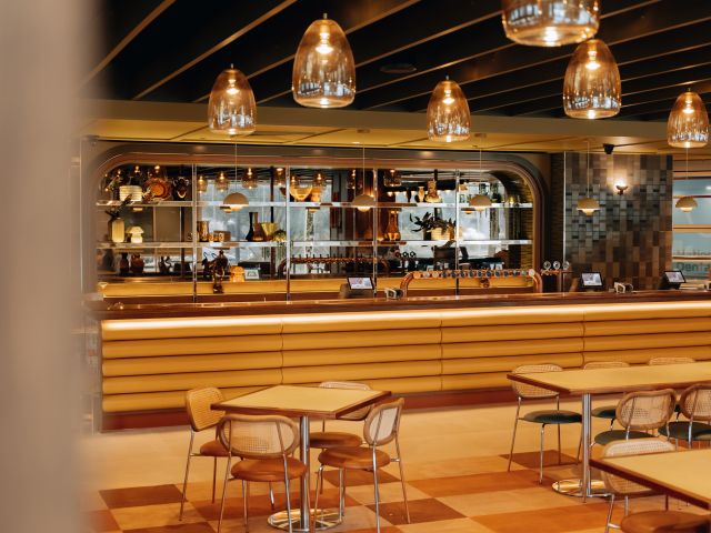 Maggie May Supperclub with a retro-themed interior