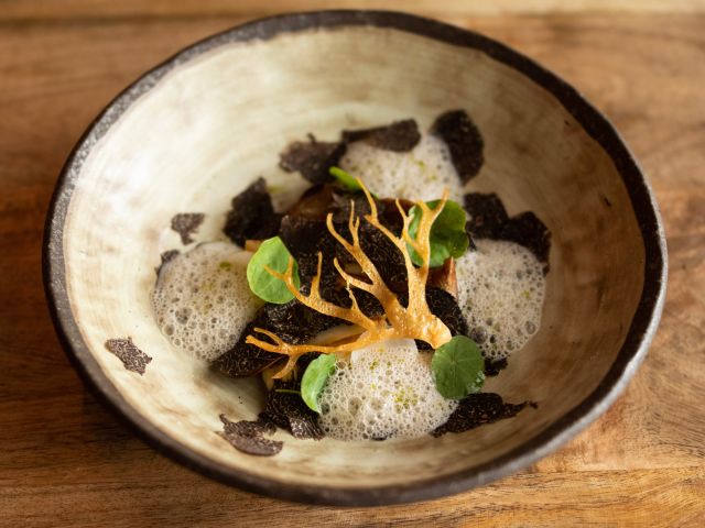 an edible masterpiece at Restaurant Dan Arnold, Fortitude Valley