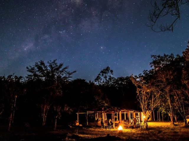 bonfire at Yindilli Camping Ground, Cape Tribulation