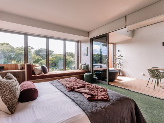 Inside the new Peninsula Hot Springs Eco Lodge Spring Room