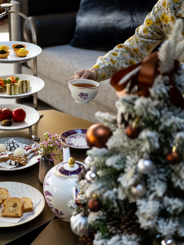 Christmas-themed high tea
