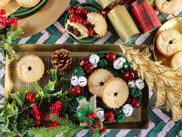 Plate of Christmas desserts