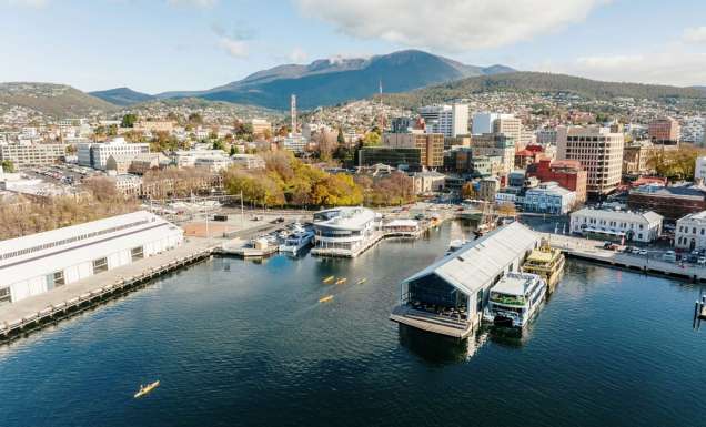 Hobart Harbour from above