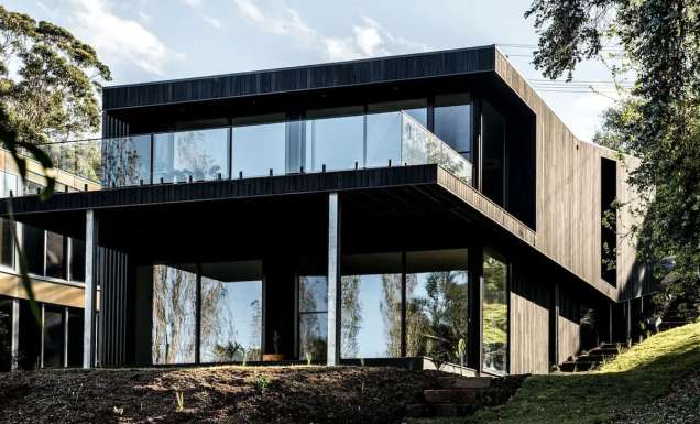 the exterior of The Charred House in Lorne
