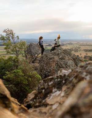 Hikers at Hanging Rock in Victoria