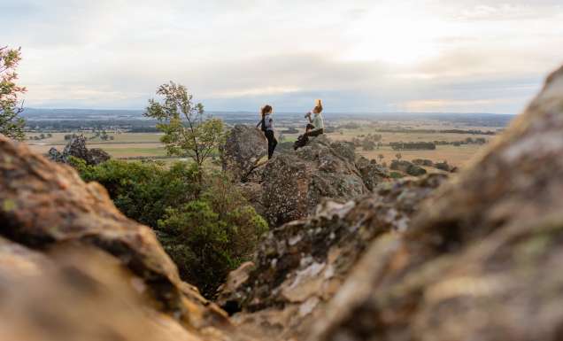 Hikers at Hanging Rock in Victoria