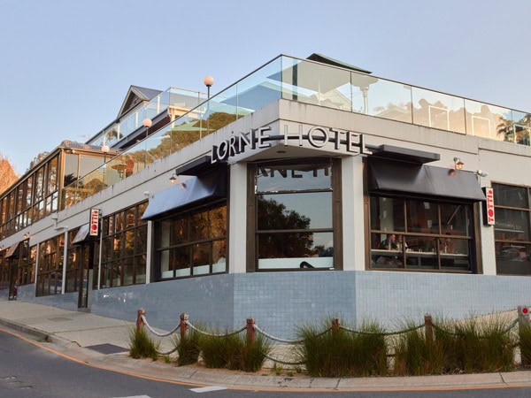 the front facade of Lorne Hotel