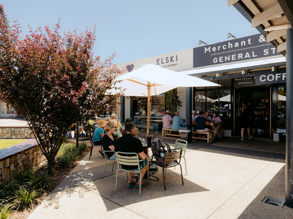 al fresco dining setup at Merchant & Maker, Dunsborough