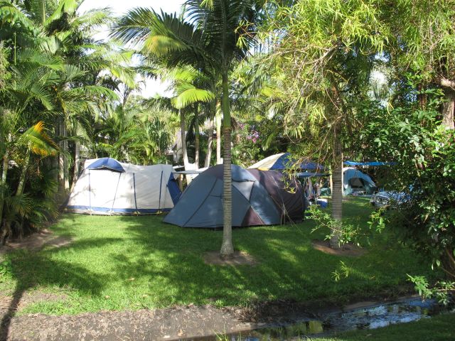 the tent setup at Ingenia Holidays Noosa North