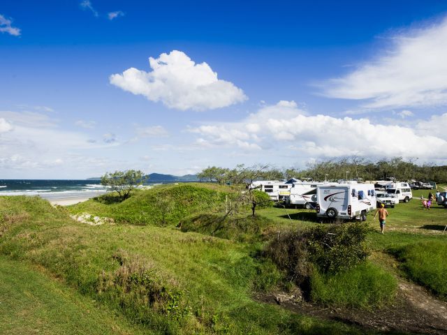 the Noosa North Shore Beach Campground