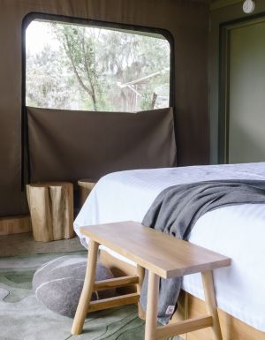 interior of Peninsula Hot Springs Glamping