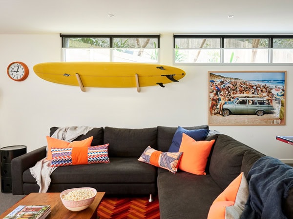 the lounge area inside the Seaview House, Lorne