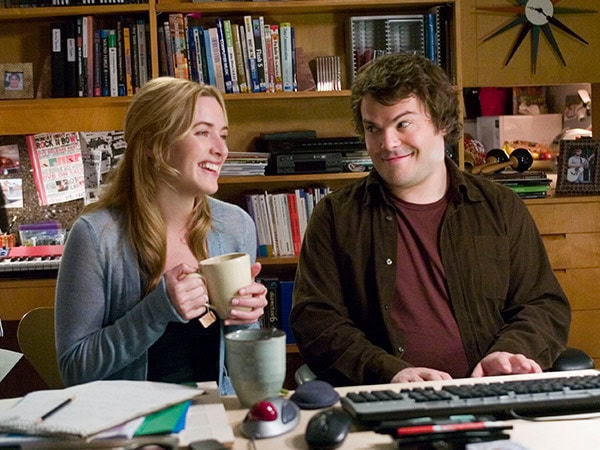 Kate Winslet and Jack Black in a scene for The Holiday