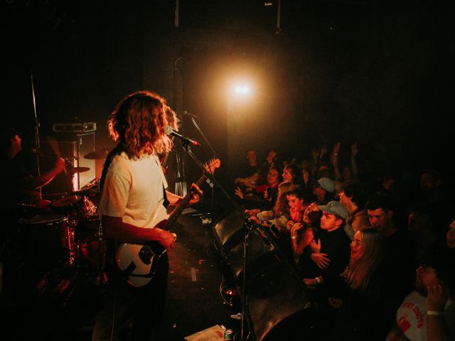 a live band performance at La La La’s, Wollongong