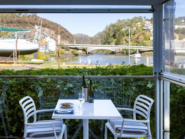 waterfront dining at Boatyard, Launceston