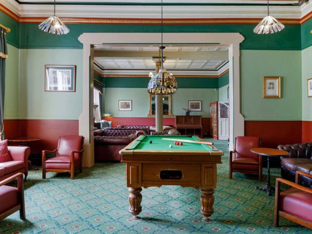 the Billiards room at The Carrington Katoomba
