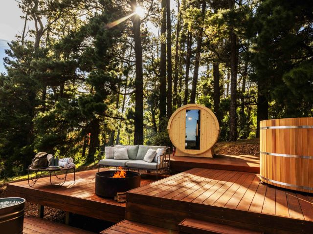 the forest bathing deck at Osborne House, Bowral accommodation