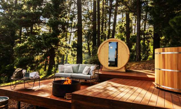 the forest bathing deck at Osborne House, Bowral accommodation