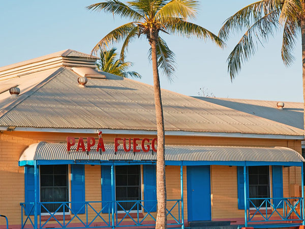 the restaurant exterior of Papa Fuego in Broome