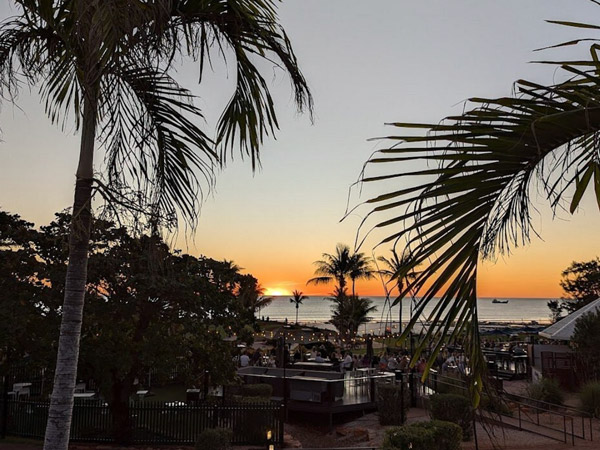 views at sundown in Sunset Grill, Broome