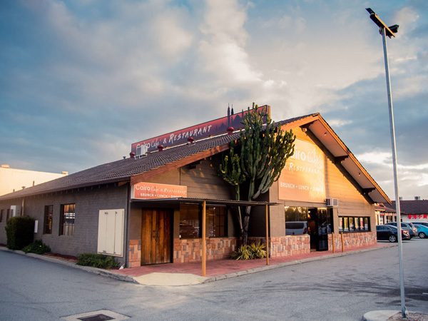 the restaurant exterior of Cairo Cafe, Broome