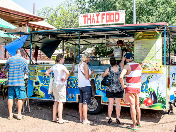 a Thai food stall at Broome Courthouse Markets