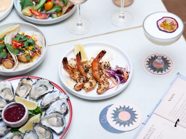 seafood dishes at The Entrance Social Club