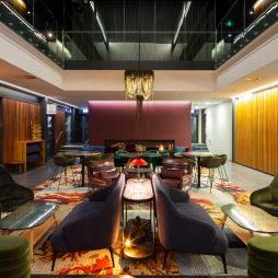 the stylish lobby of the East Hotel Canberra