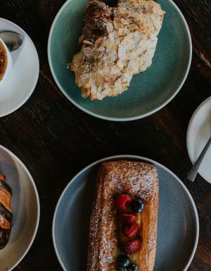 artisan pastries and coffee at Wildflour, Fyshwick