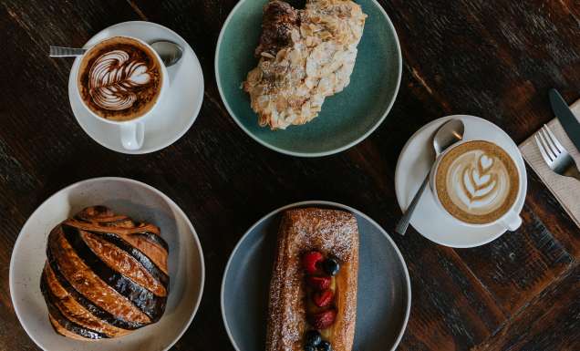 artisan pastries and coffee at Wildflour, Fyshwick