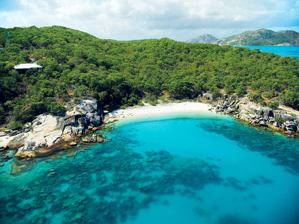 an aerial view of Lizard Island, Great Barrier Reef