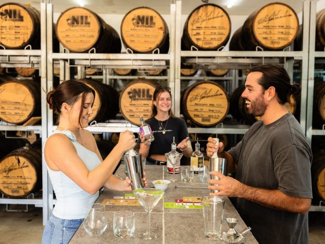 liqueur tasting at Sunshine & Sons, Noosa
