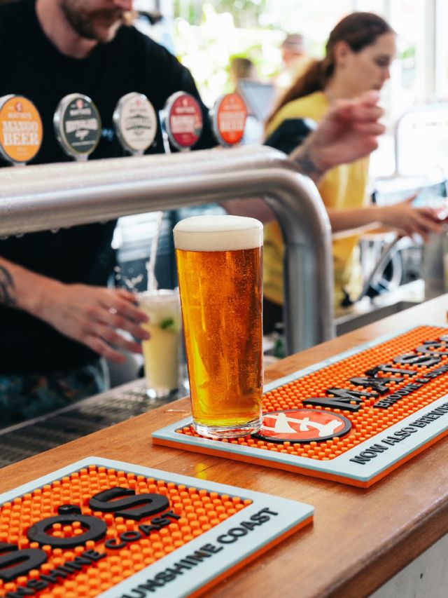 beer on tap at Matso’s Sunshine Coast
