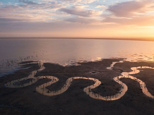 Menindee Lakes at sunrise