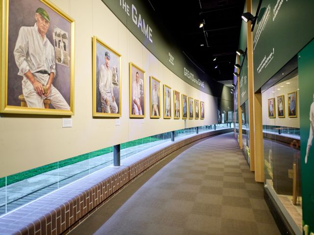 cricketing great Sir Donald Bradman portraits on display at Bradman Museum, Bowral