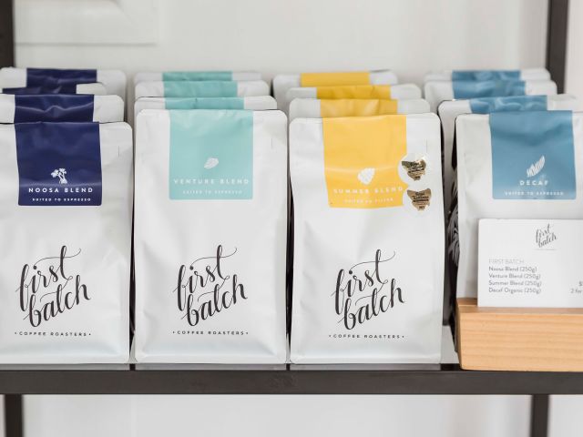coffee blends at First Batch Coffee Roasters, Noosa