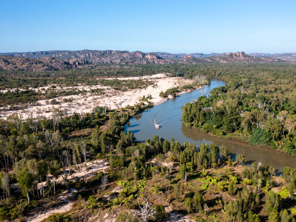 an aerial view of the East Alligator River